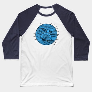 Sea Turtle in blue Baseball T-Shirt